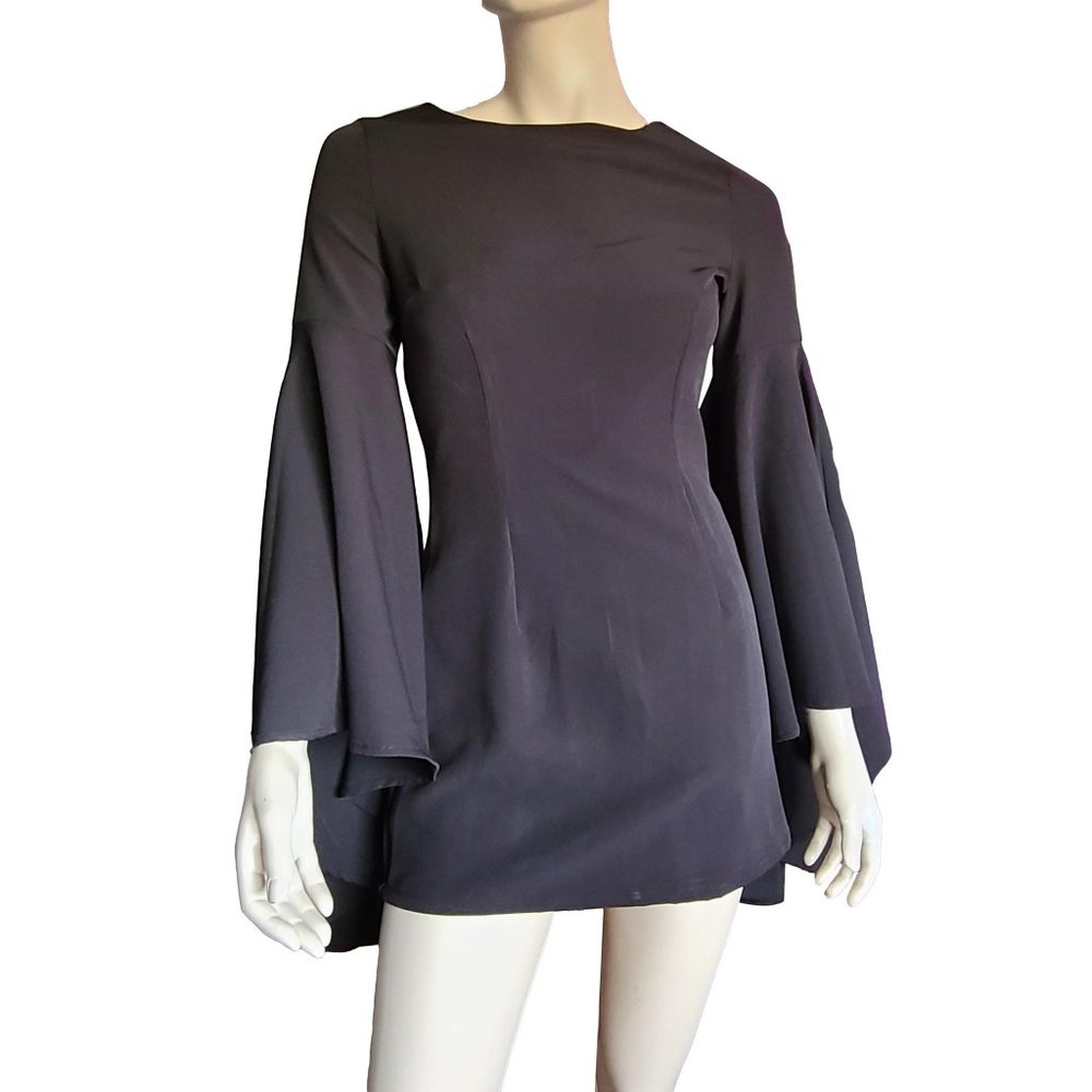 Gothic Flare Sleeve Mini Dress